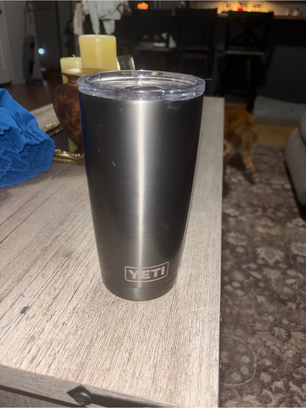 Yeti Black Stainless Travel Tumbler with Clear Lid - - Picture 3 of 4